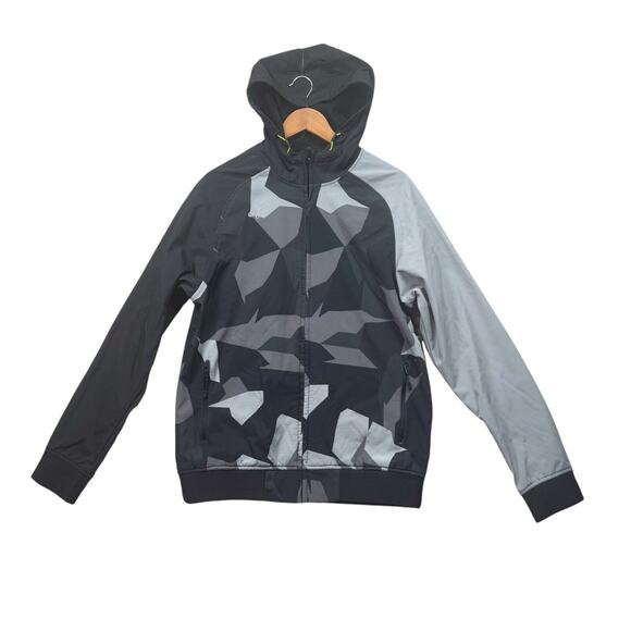 Fox Racing Source Active Tech Jacket Black Gray Camo 3000 mm Performance Sz M - Picture 1 of 5